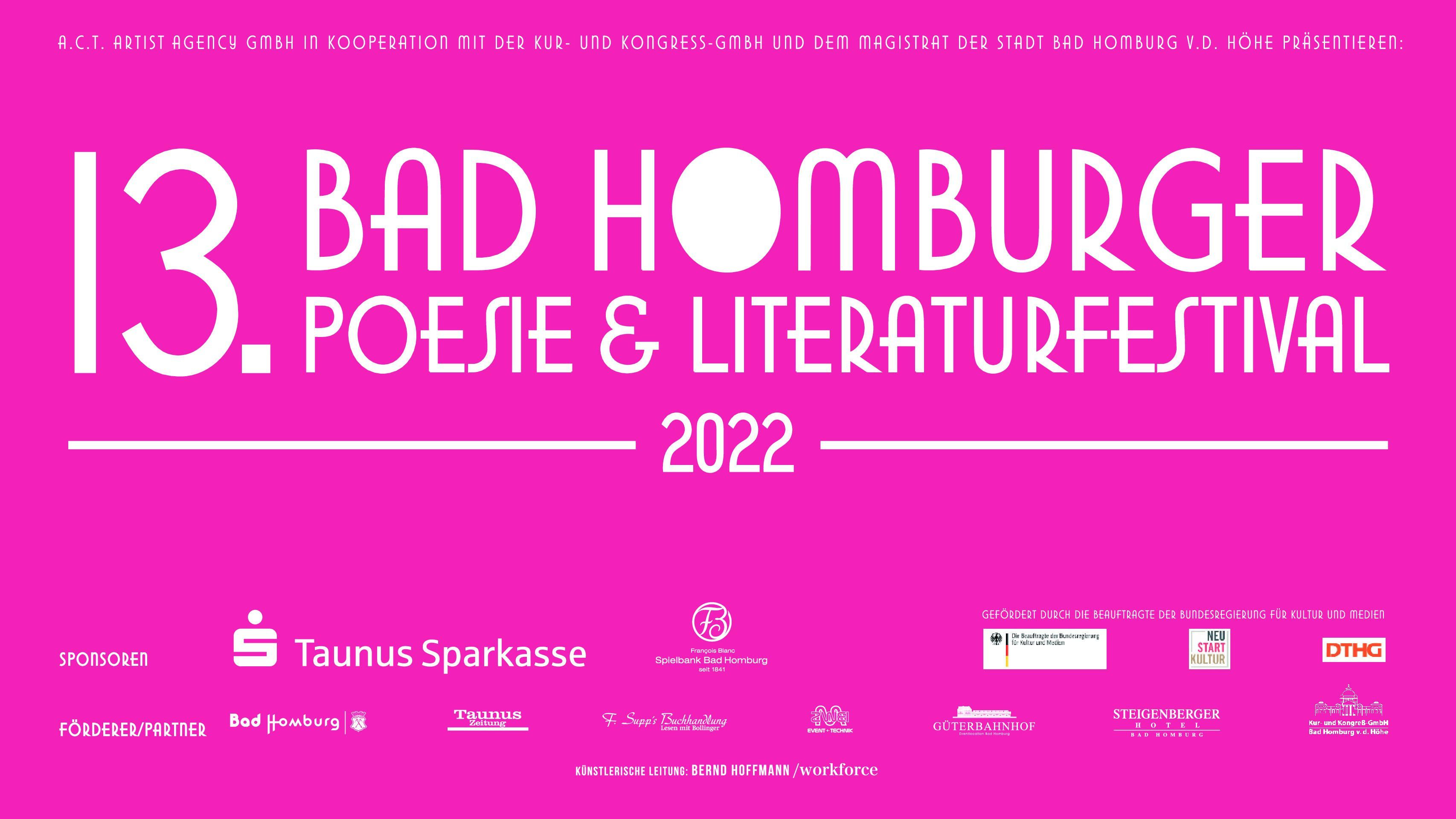 13. Bad Homburger Poesie- und LiteraturFestival